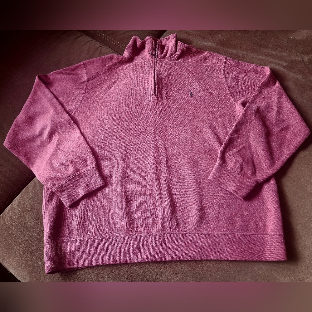 Ralph Lauren Men's Red‎ 1/4 Zip Sweater XL